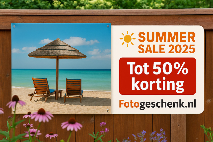 Tot 50 proecent zomerkortingen bij fotogeschenk