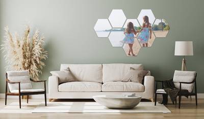 Foto over meerdere hexagons