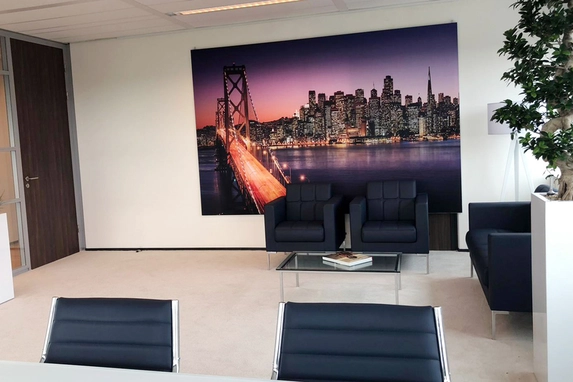 Deze fotolijst van 200x300cm en de foto leverden wij voor het kantoor van Thriving Leaders van Jean Paul van Opstal in Utrecht.