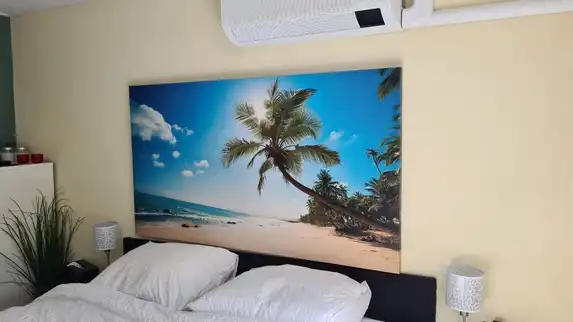 Groto foto op canvas uit beeldbank collectie tropische stranden voor in de slaapkamer.
