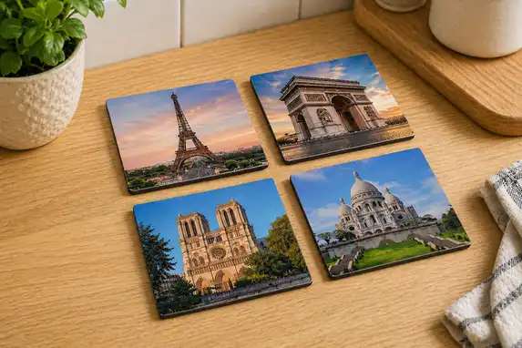 Foto onderzetters als herinnerin aan een mooie stedentrip, ook leuk!