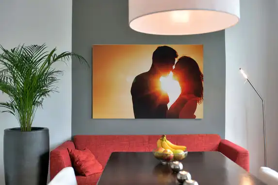 Foto op canvas als valentijnscadeau om de liefde op canvas te vieren.