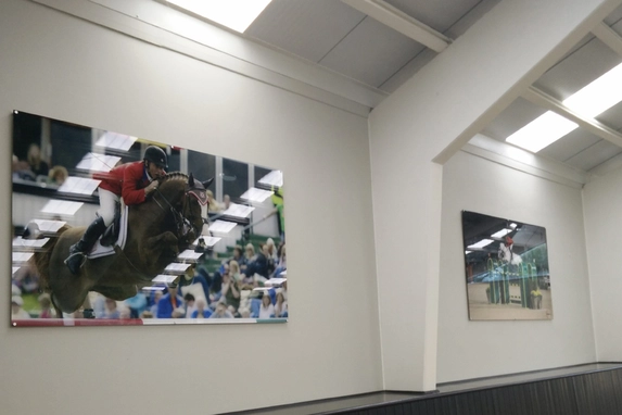 Grootformaat foto's op plexiglas gemaakt voor Tal Milstein Stables in Asse.