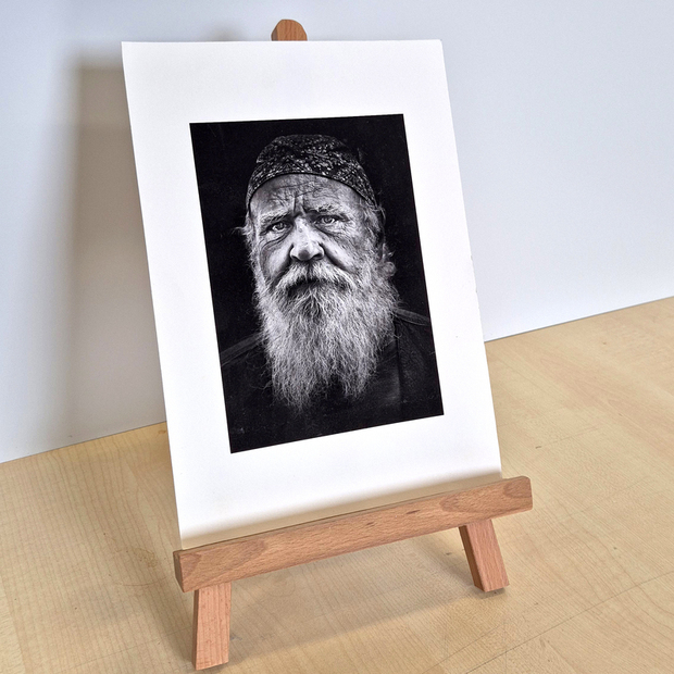 Fine art print op ezel