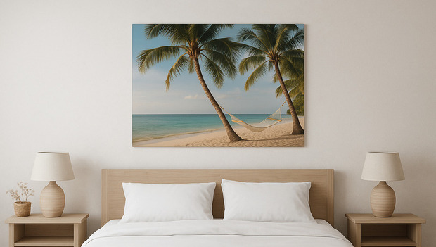 Foto op hardboard strand