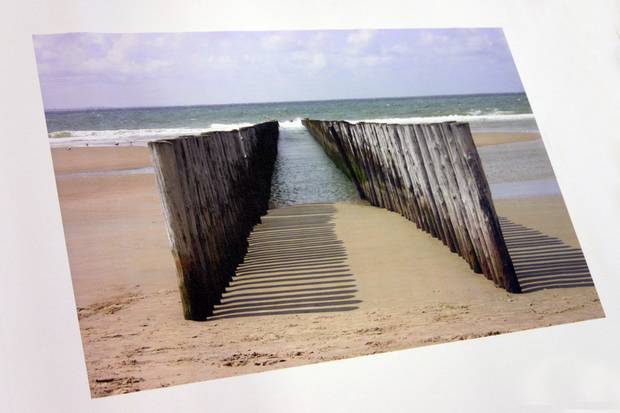 Los canvasdoek schoongesneden op de printmaat.
