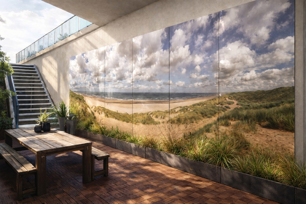 Groot formaat foto print op aluminium voor buiten