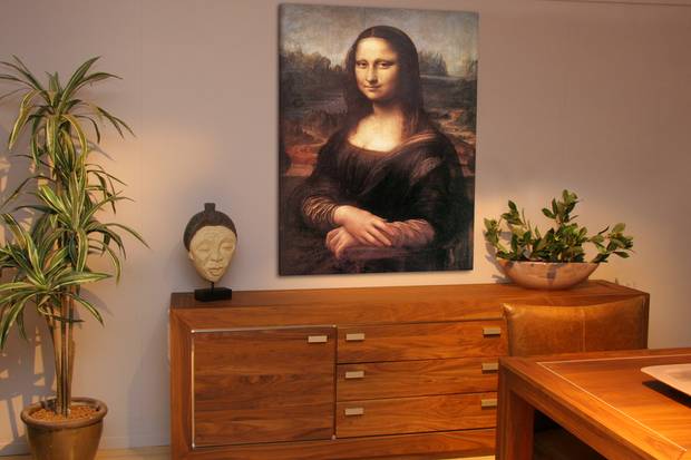 Mona lisa da vinci gevernist canvas